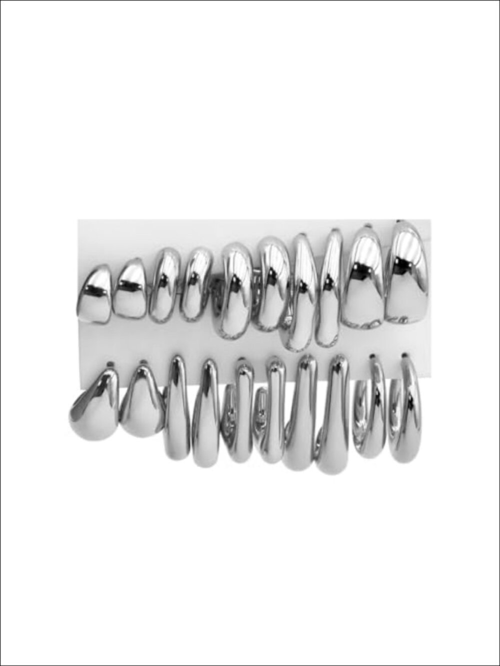 10 Pairs Hypoallergenic Chunky Gold Plated Dangle Earrings Set Lightweight
